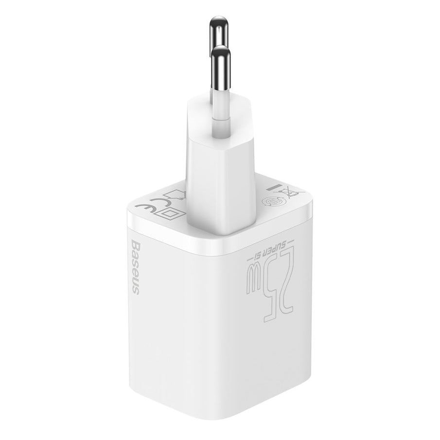 Baseus Super Si netværksoplader, 25W, 3A, 1 x USB-C, hvid CCSP020102