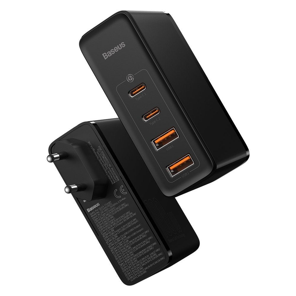 Netværksoplader Baseus Gain2 Pro, 100W, 5A, 2 x USB-A - 2 x USB-C, sort CCGAN2P-L01