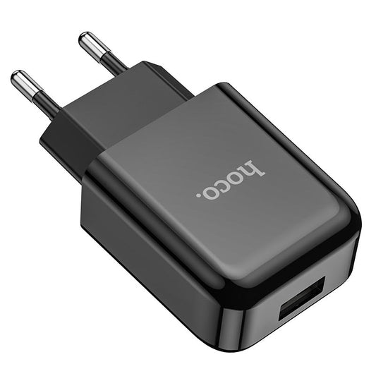 HOCO N2 Netoplader, 10W, 2A, 1 x USB-A, Sort