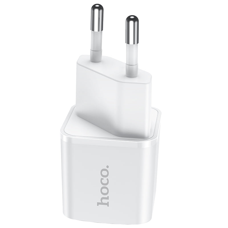 Netværksoplader HOCO N10, 20W, 3A, 1 x USB-C, hvid