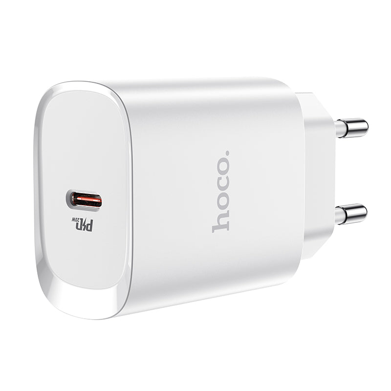 Netværksoplader HOCO N14, 20W, 3A, 1 x USB-C, hvid