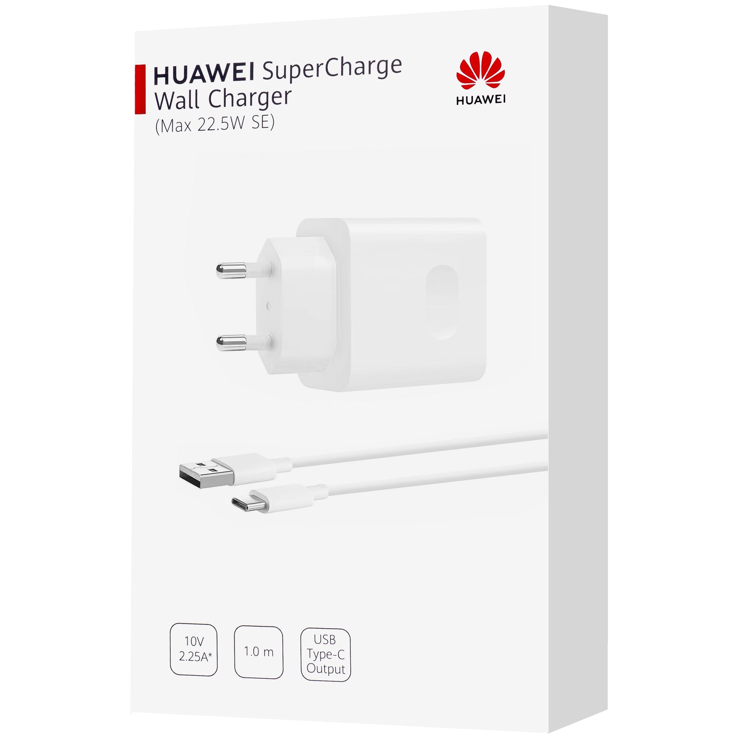 Huawei CP404B USB-C-kabel netværksoplader Huawei CP404B, 22,5W, 2,25A, 1 x USB-A, hvid 55033325
