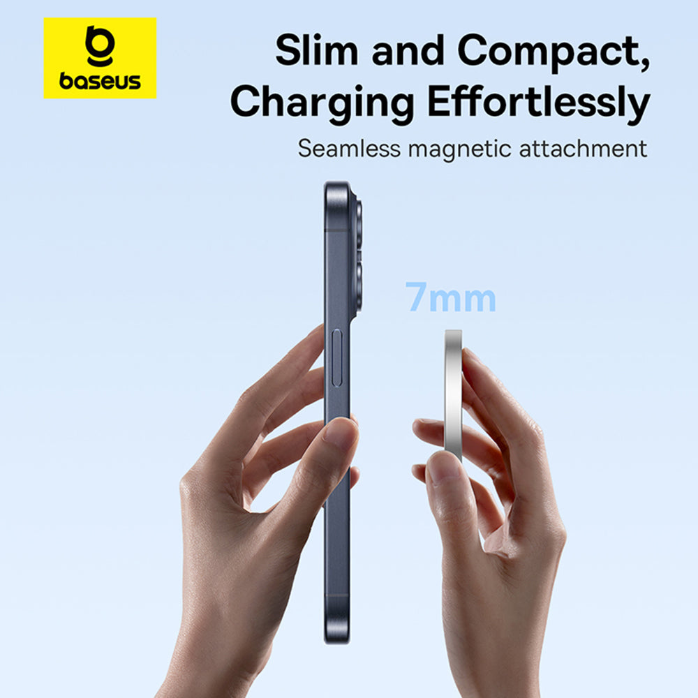 Baseus Simple Mini4 Air trådløs netværksoplader, 15W, 1.67A, Sølv P10278200S11-00