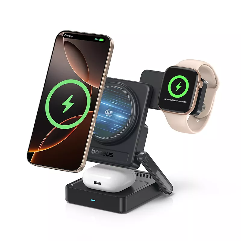 Baseus PicoGo AF21 3-i-1 trådløs netoplader, 35W, sort E0205401