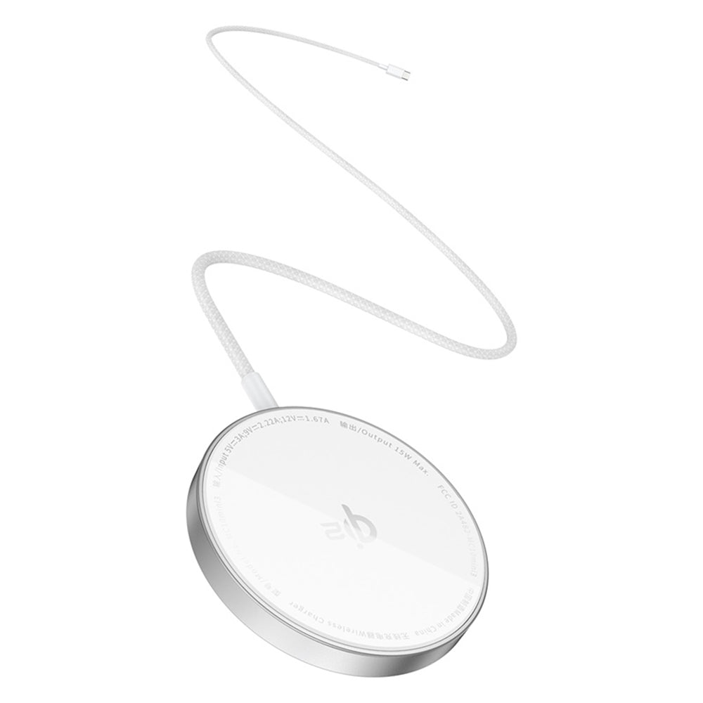 Baseus Simple Mini4 Air trådløs netværksoplader, 15W, 1.67A, Sølv P10278200S11-00