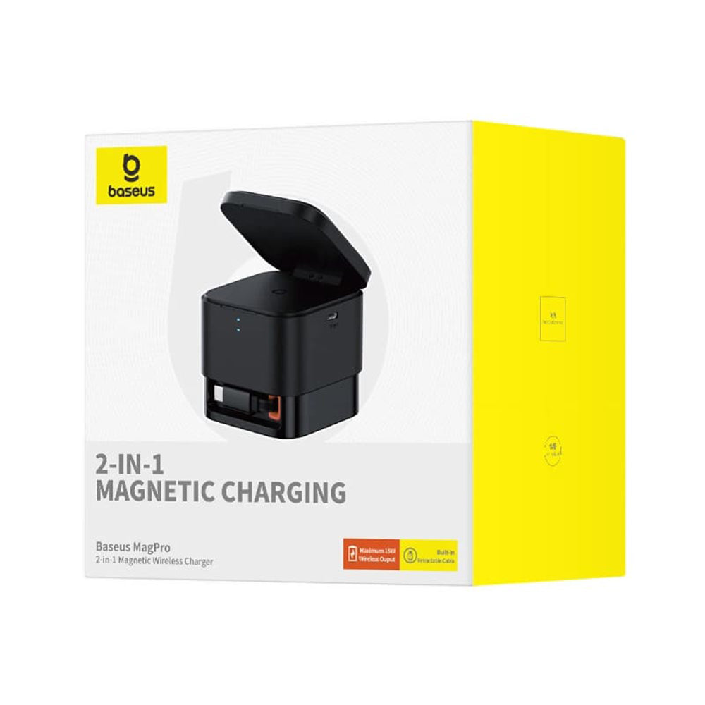 Baseus MagPro trådløs netværksoplader, 25 W, 1 x USB-C, sort P10264100123-00