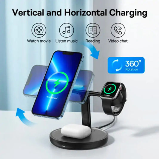 Baseus Swan 3in1 trådløs netværksoplader, 20W, 1.67A, P10221302113-Z1