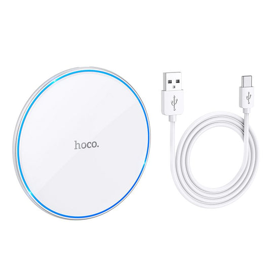 Trådløs Netværksoplader HOCO CW6 Pro, 15W, 1.67A, Hvid