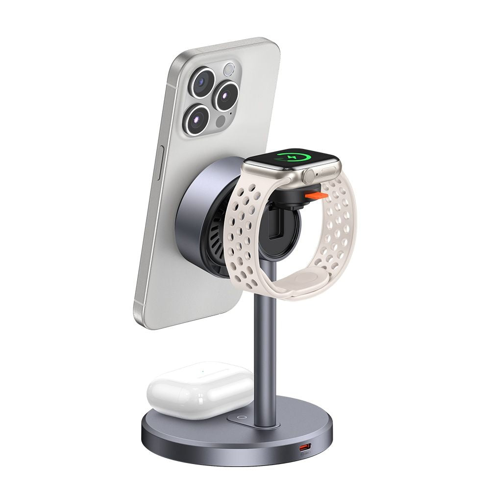 Trådløs netværksoplader McDodo CH-2462 Swan 3in1, 22.5W, 1.67A, Sort