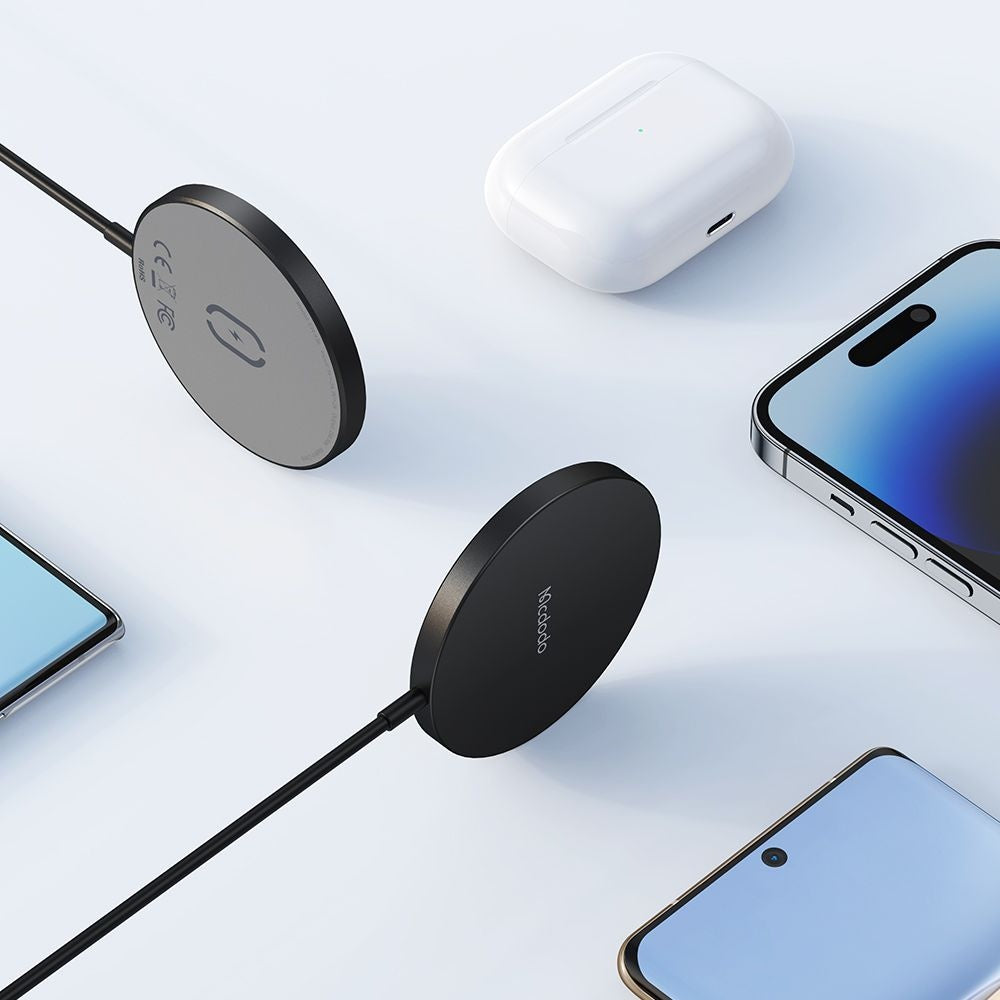 Trådløs Netværksoplader McDodo CH-4360 Moon, 15W, 1.67A, Sort