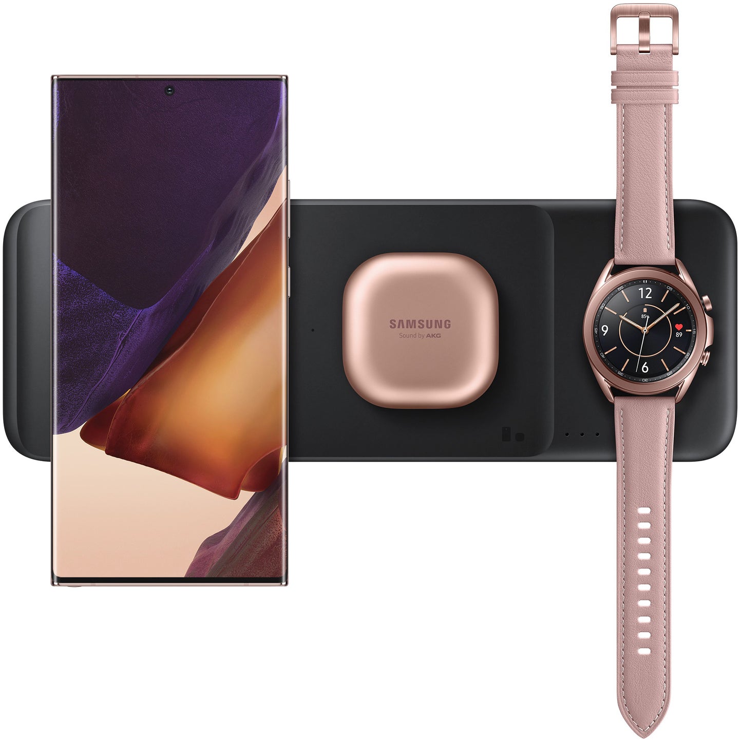 Samsung Trio trådløs netoplader, 9W, 1A, sort, genforseglet EP-P6300TBEGEU