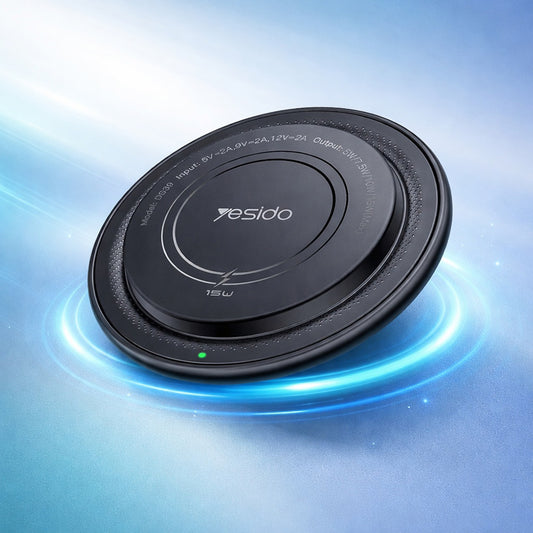 Trådløs netværksoplader Yesido DS39, 15W, 1.67A, Sort