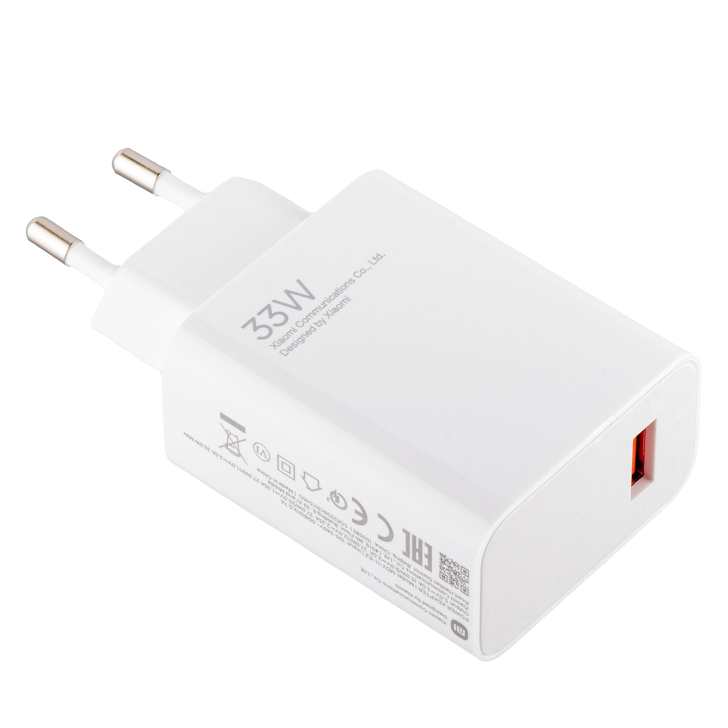 Xiaomi MDY-11EZ netværksoplader, 33W, 3A, 1 x USB-A, hvid