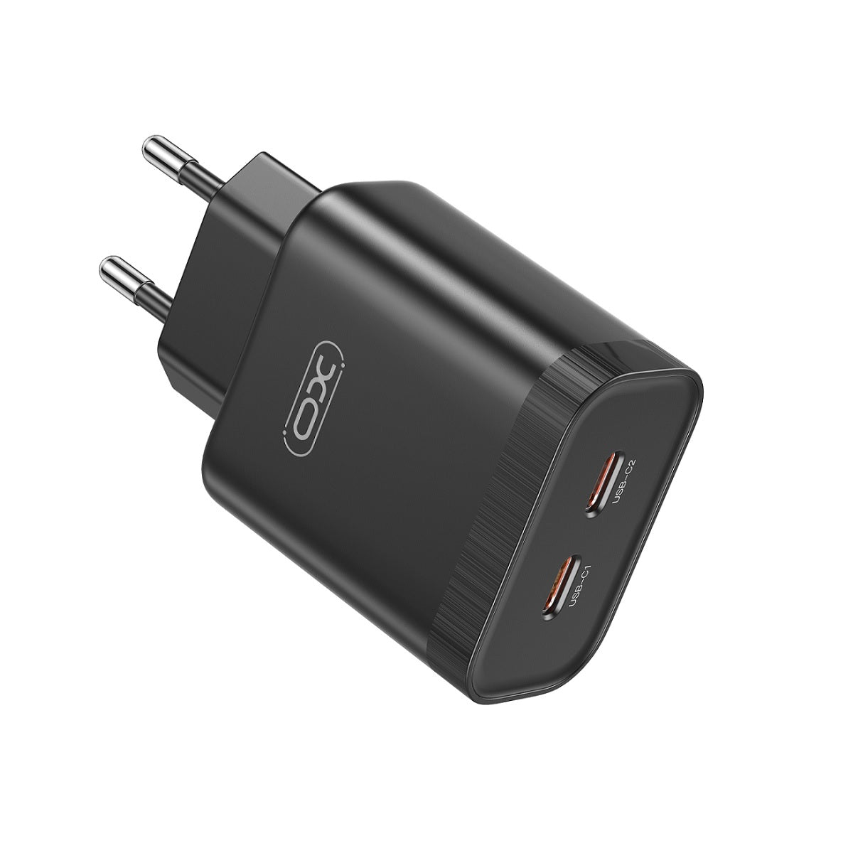 Netværksoplader XO Design L105, 35W, 3A, 2 x USB-C, sort