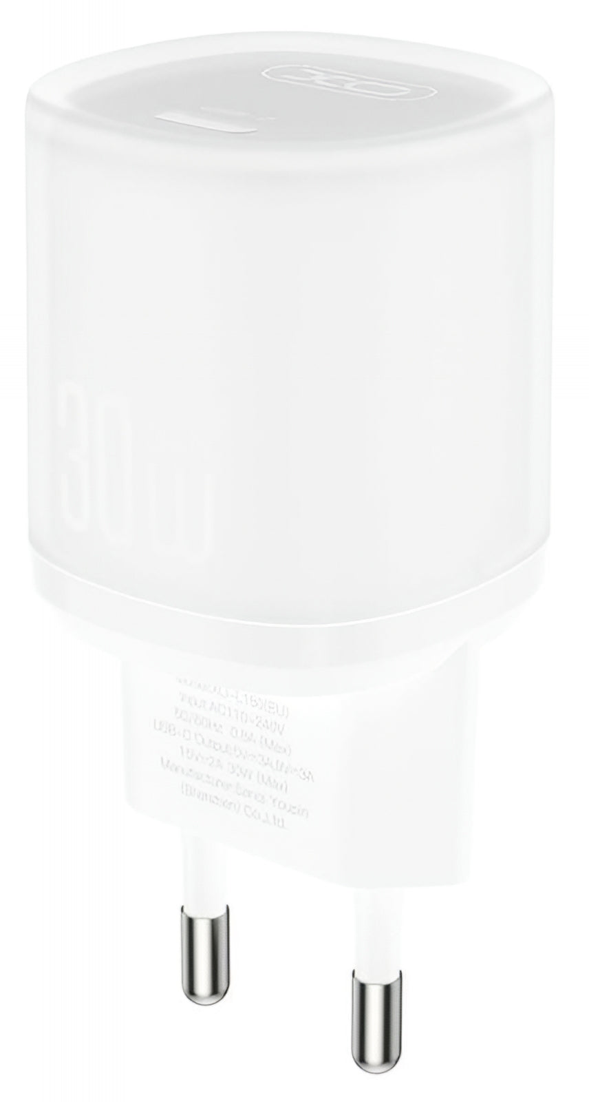 Netværksoplader XO Design L150, 30W, 3A, 1 x USB-C, Hvid