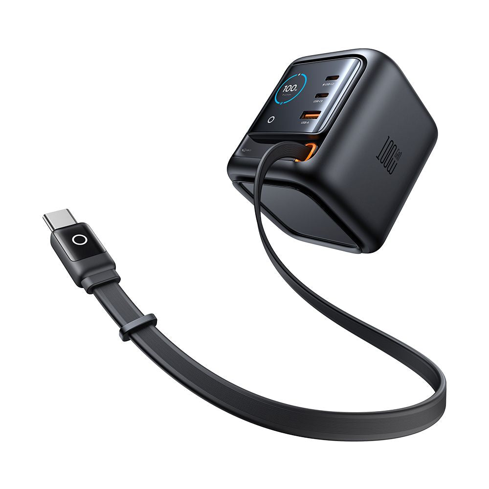 Opladerstation med USB-C-kabel Mcdodo FreeGo CH-1391 Display, 100W, 5A, 1 x USB-A - 2 x USB-C, Sort