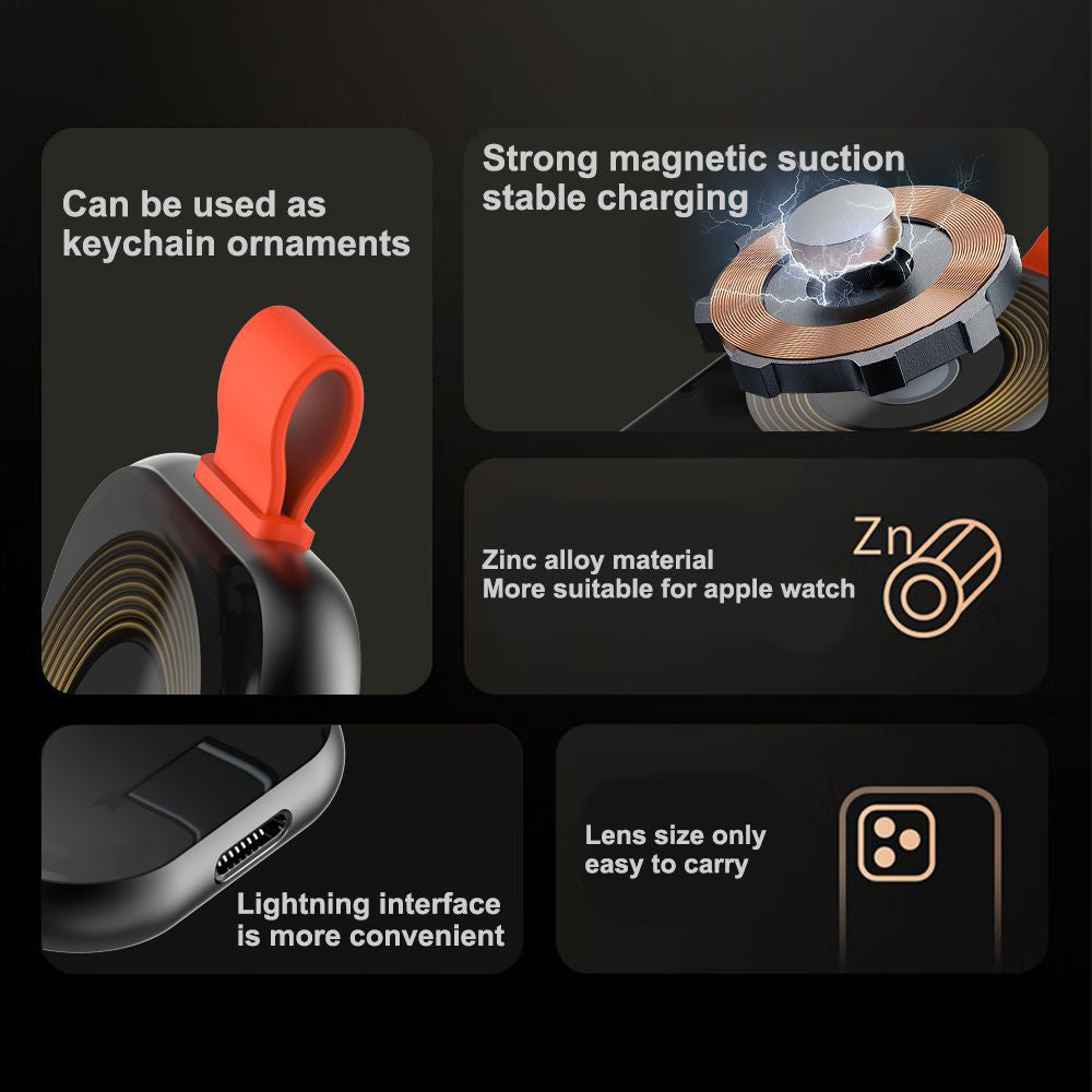 Trådløs Oplader Lito LC03 til Apple Watch Series, Sort