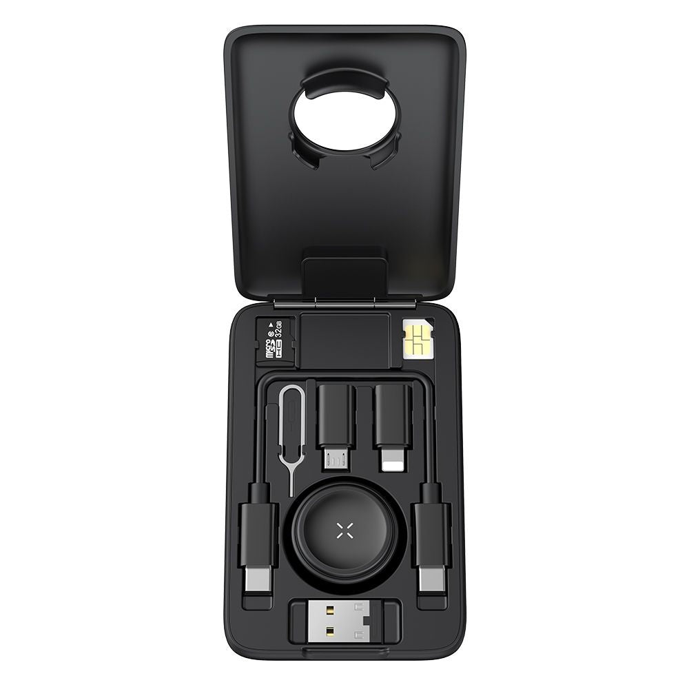 Trådløs Oplader med Organizer McDodo CH-2440 8in1 til Apple Watch Series, Sort