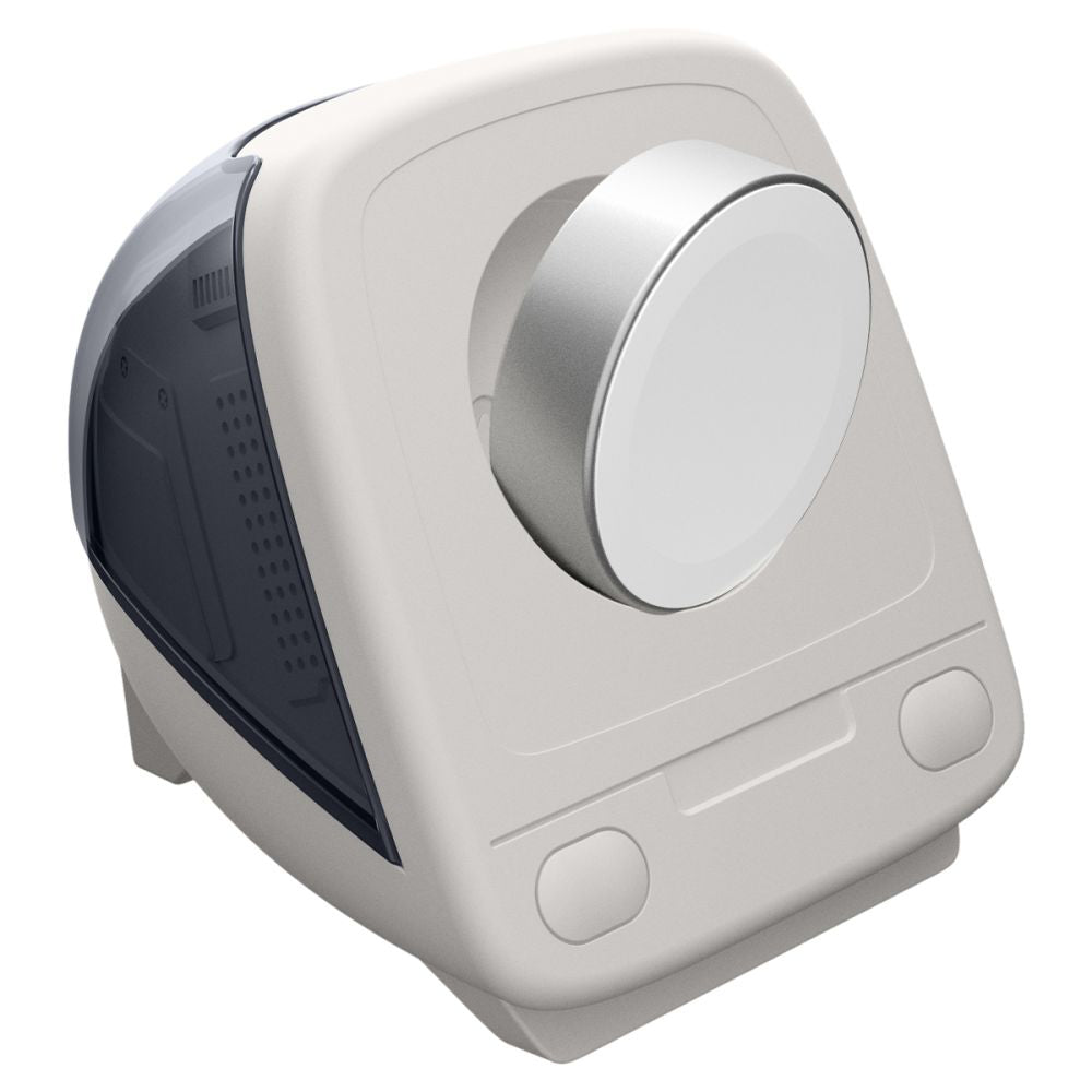 Spigen C1 Classic holder til trådløs oplader, Apple Watch Series, Grå AMP09340