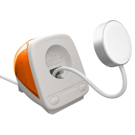 Spigen C1 Classic holder til trådløs oplader til Apple Watch Series, Orange
