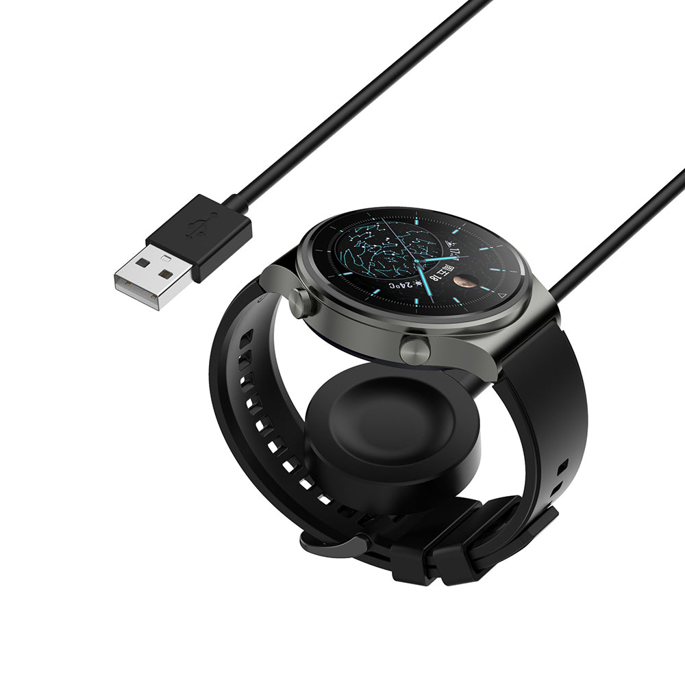Trådløs Oplader Techsuit THC1 til Honor Watch / Huawei Watch Series, USB-A, Sort