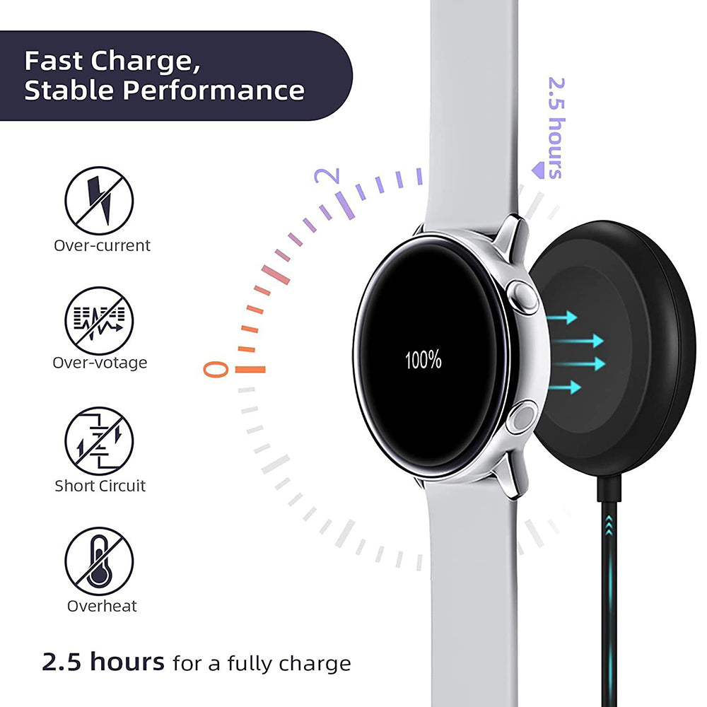 Trådløs Oplader Techsuit TSC11 til Samsung Galaxy Watch Series, USB-A, Sort