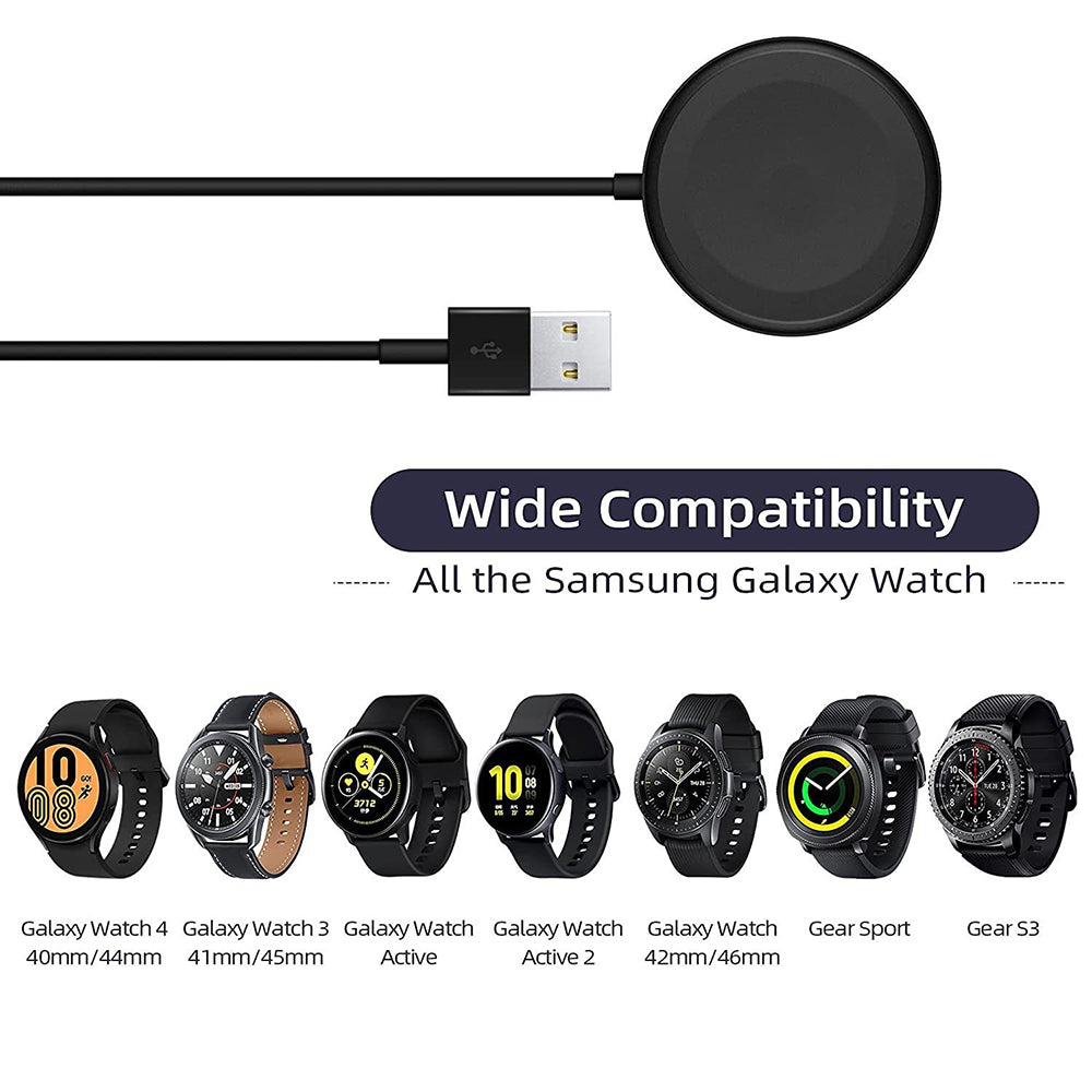 Techsuit TSC12 Wireless Charger for Samsung Galaxy Watch Series, USB-A, Black