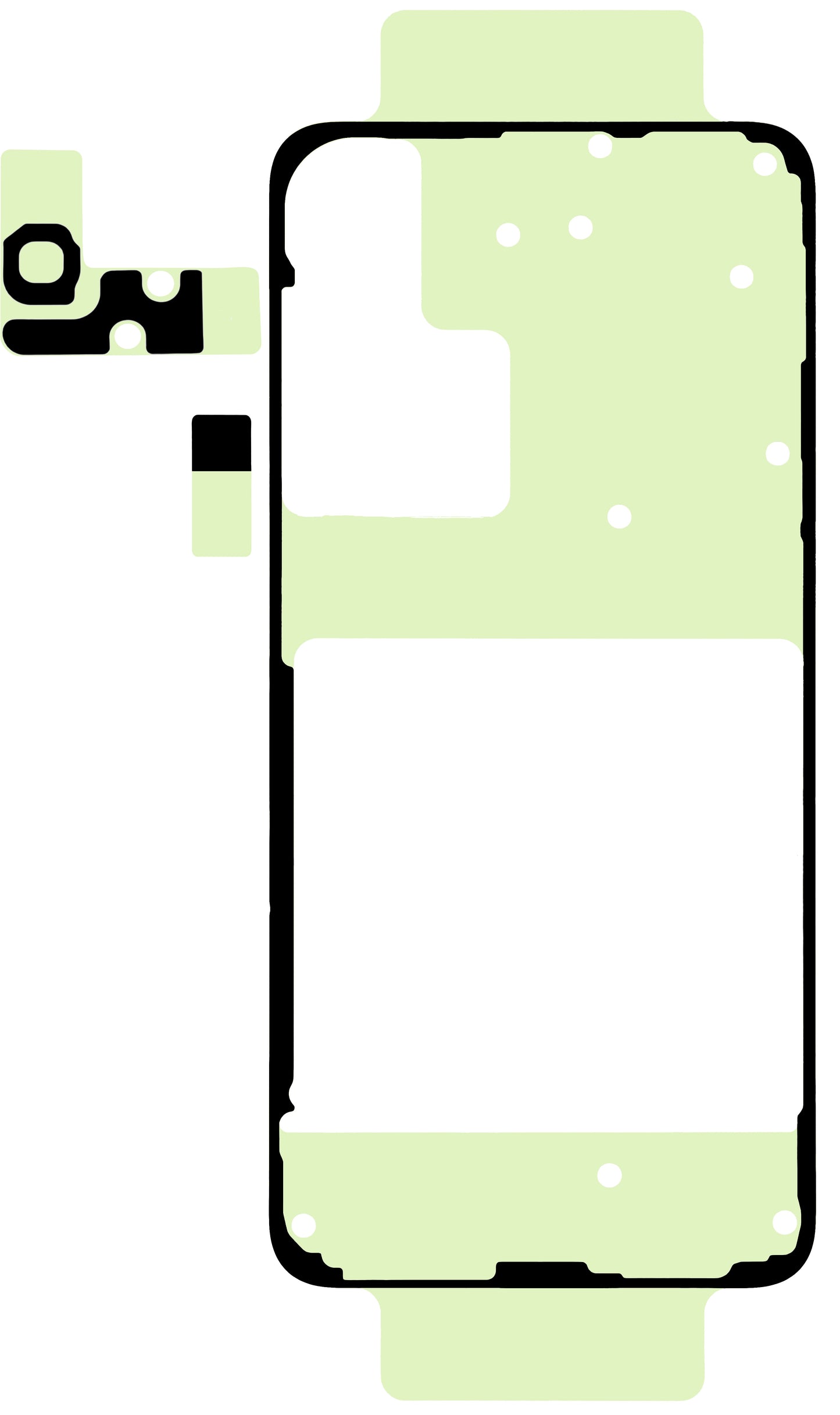 Klæbesæt til Batteridæksel Samsung Galaxy S25 S931, Servicepakke GH82-36476A