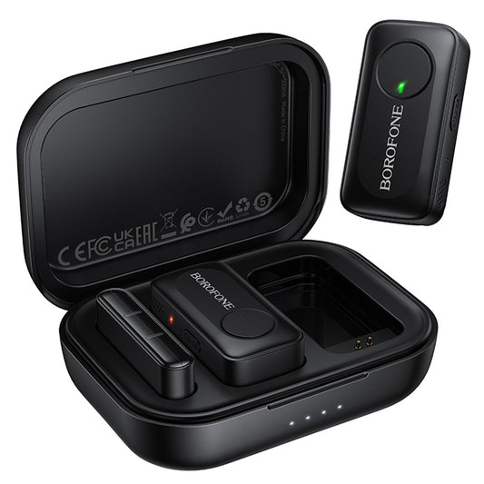 Borofone BFK17 Lemai Lavalier, USB-C, Sæt med 2 stk., Sort