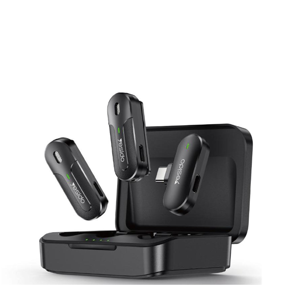 Yesido KR17 Lavalier, USB-C, Set of 2 pieces, Black