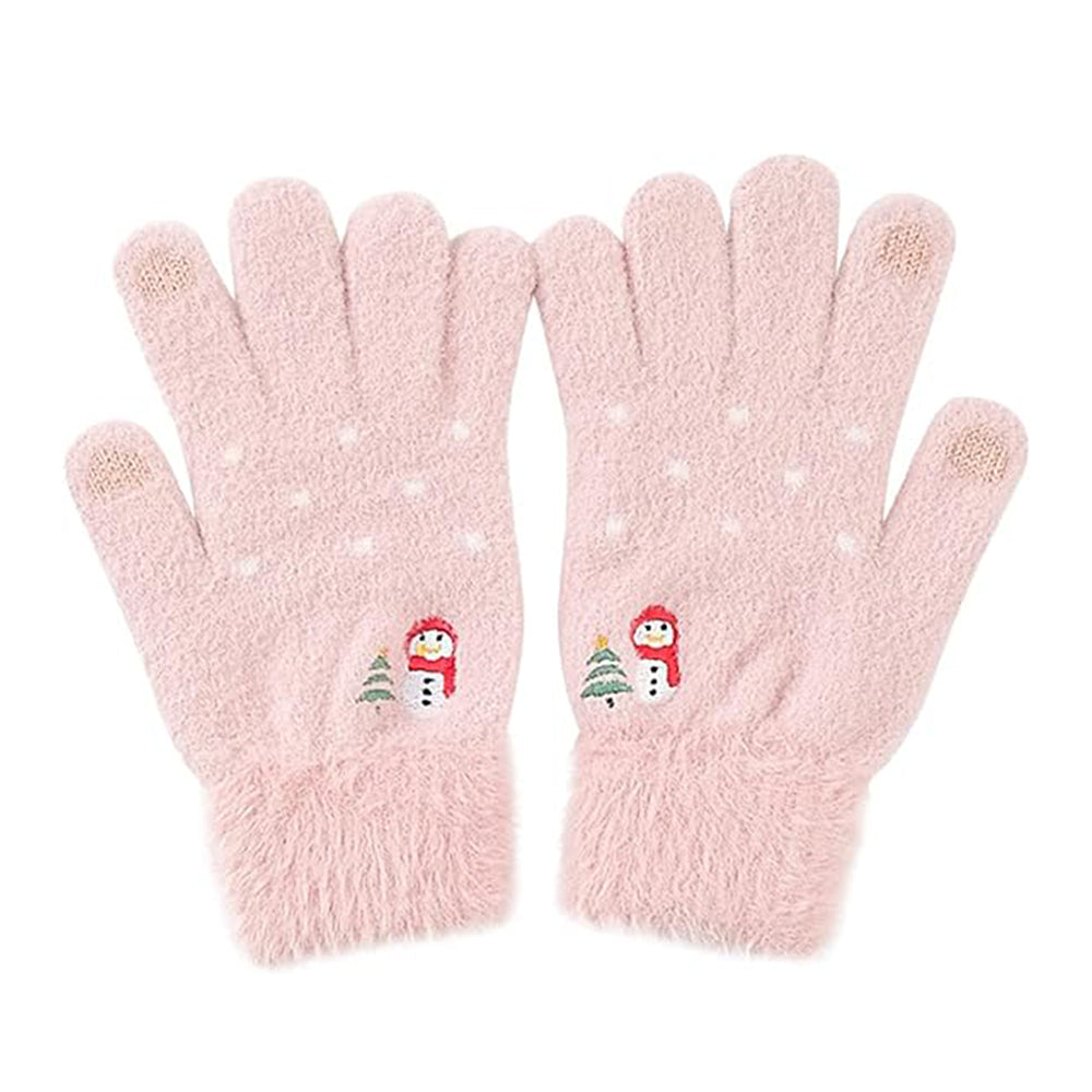 Vinterhandsker til damer med touchfunktion Techsuit ST0011, størrelse 17 cm, pink