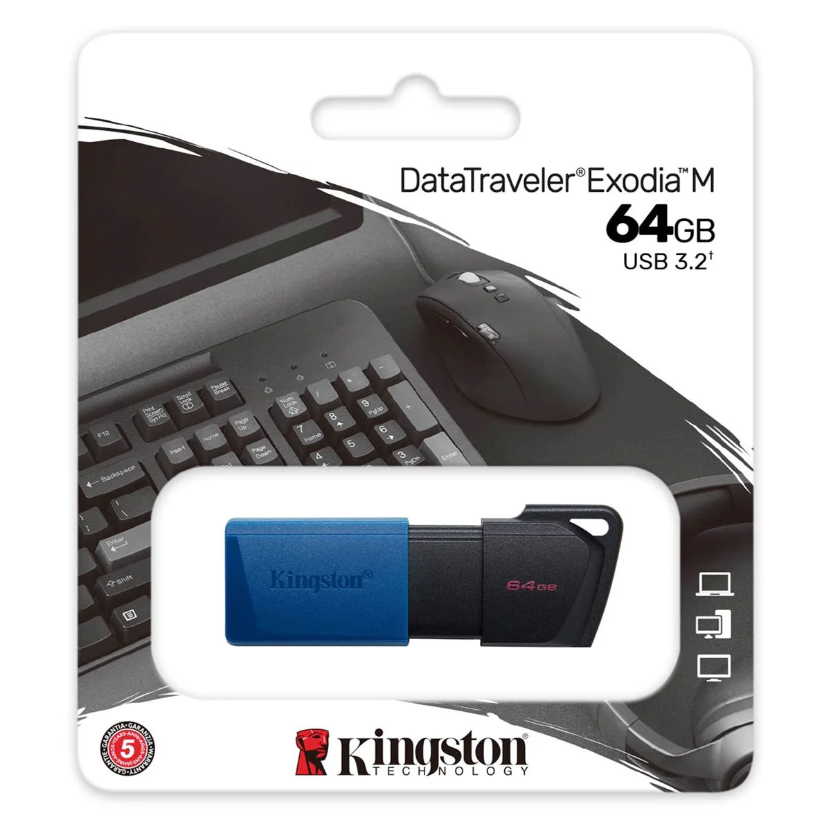 Ekstern hukommelse USB-A 3.2 Kingston DT Exodia M, 64Gb DTXM/64GB