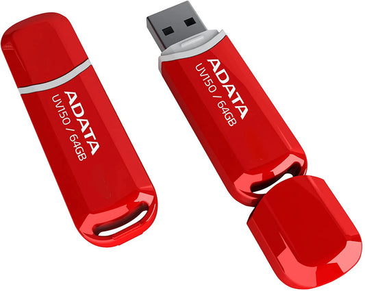 Ekstern hukommelse USB-A 3.2 Adata UV150, 64Gb AUV150-64G-RRD