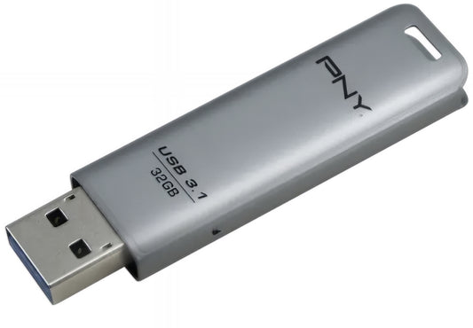 Ekstern Hukommelse USB-A 3.1 PNY Elite Steel, 32Gb FD32GESTEEL31G-EF