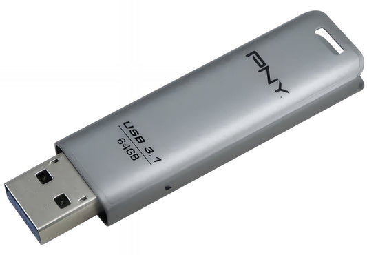 Ekstern Hukommelse USB-A 3.1 PNY Elite Steel, 64Gb FFD64GESTEEL31G-EF