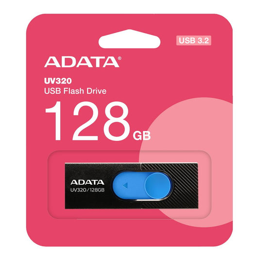 Ekstern hukommelse USB-A 3.2 Adata UV320, 128Gb AUV320-128G-RBKBL
