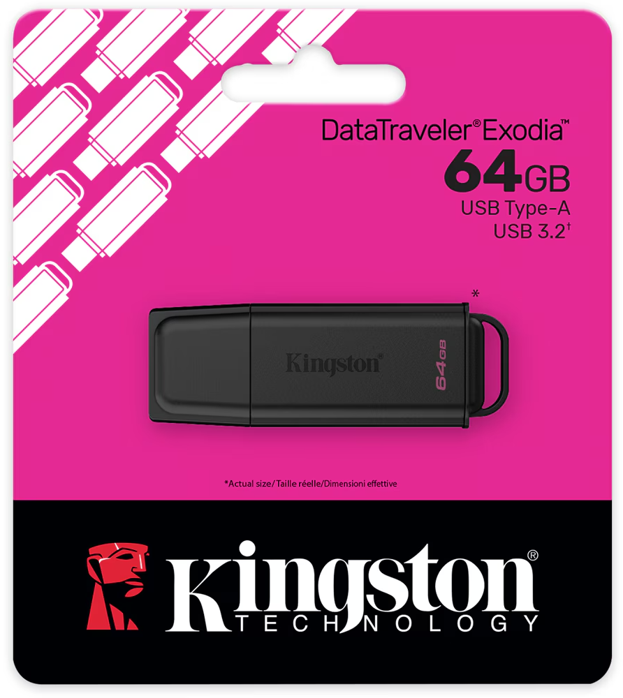 Ekstern hukommelse USB-A 3.2 Kingston DT Exodia, 64Gb DTXG2/64GB