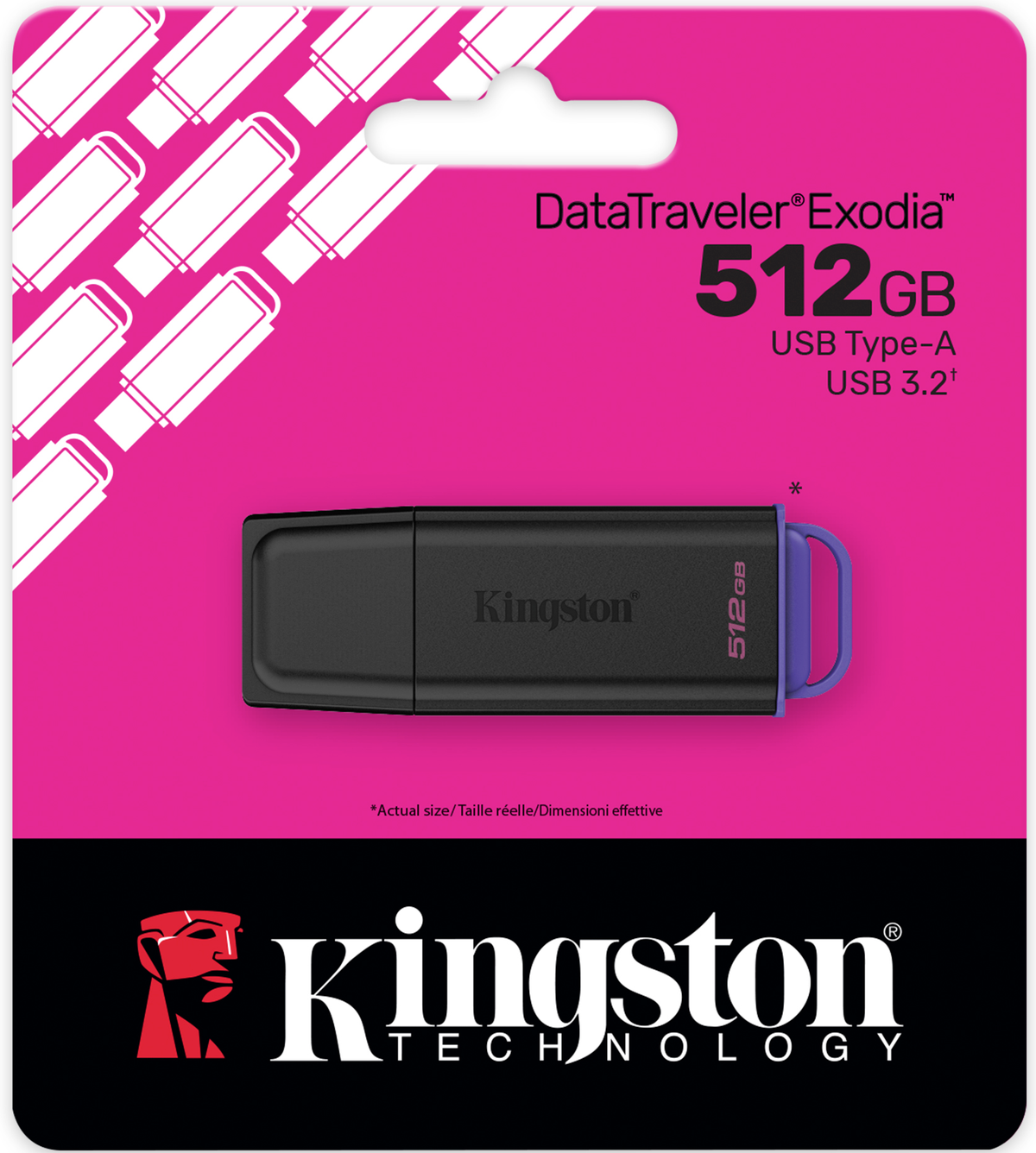 Ekstern Hukommelse USB-A 3.2 Kingston DT Exodia, 512Gb DTXG2/512GB
