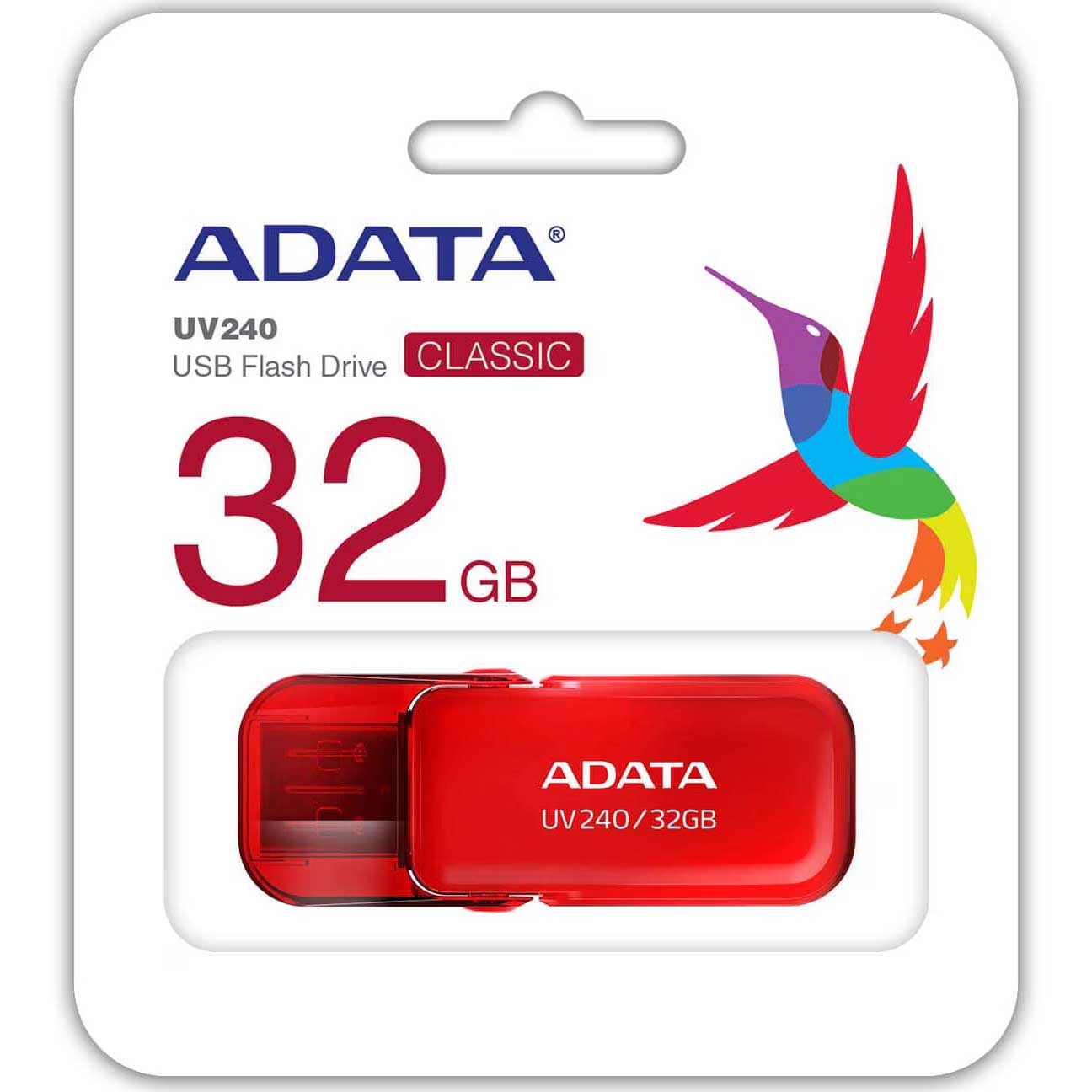 USB-A ekstern hukommelse Adata UV240 UV240, 32Gb AUV240-32G-RRD AUV240-32G-RRD
