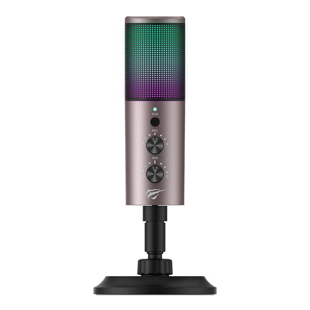 Gaming Mikrofon HAVIT GK61, RGB, USB-C, Grå