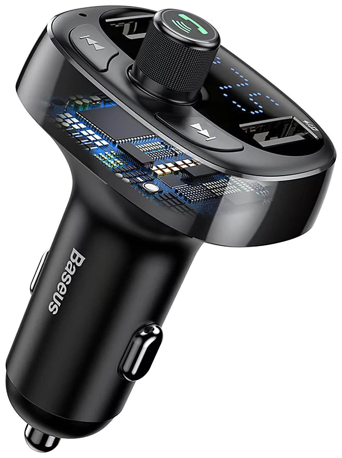 Baseus S-09 Bluetooth FM Modulator, 2 x USB-A - 1 x microSD CCMT000301