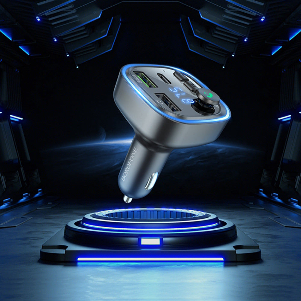 FM Bluetooth Modulator Borofone BC48, 2 x USB-A - 1 x USB-C - 1 x microSD