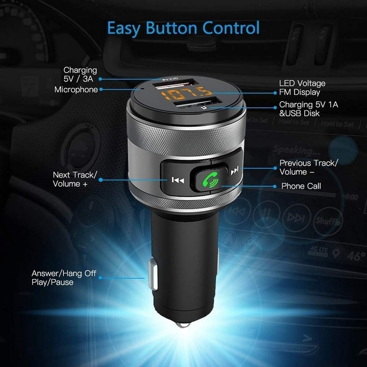 FM Bluetooth-modulator Techsuit VoltTune, 2 x USB-A