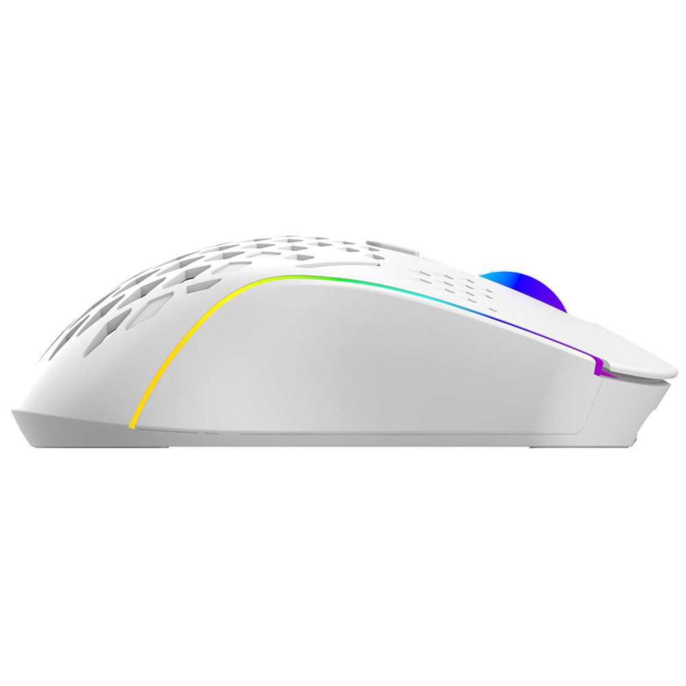 Gamingmus Proove Buzz, trådløs, RGB, 800DPI - 4800DPI, Hvid WMBU00022402