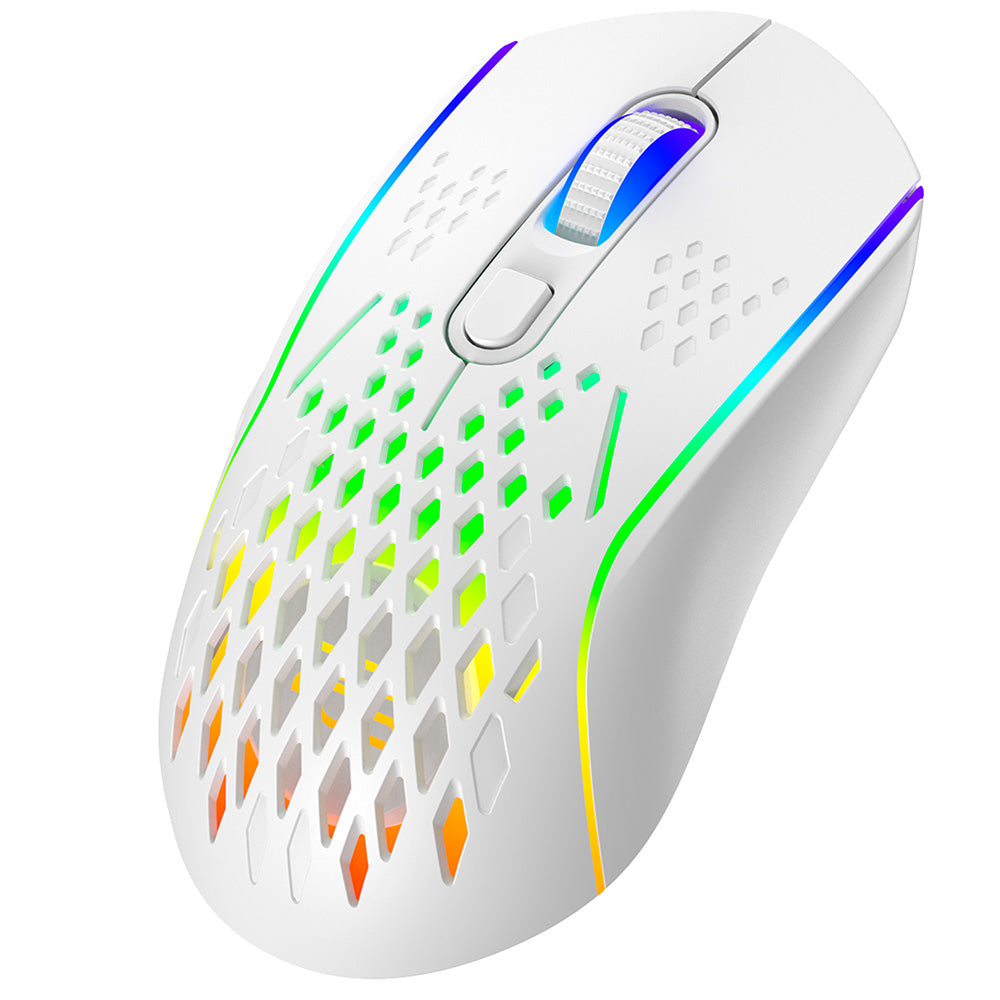 Gamingmus Proove Buzz, trådløs, RGB, 800DPI - 4800DPI, Hvid WMBU00022402