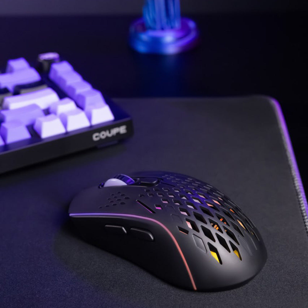 Gamingmus Proove Buzz, trådløs, RGB, 800DPI - 4800DPI, Hvid WMBU00022402