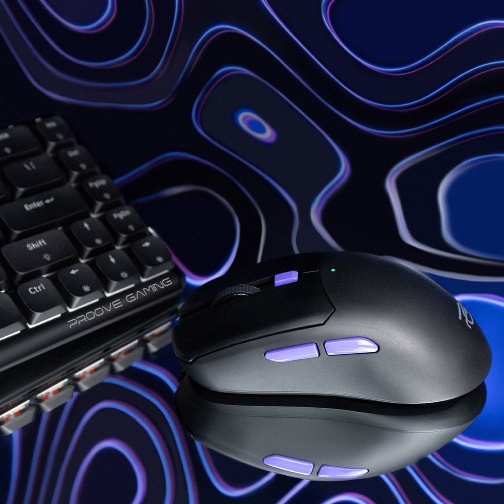 Gamingmus Proove Everon Wireless, 800DPI - 10000DPI, Sort WMEV00022001