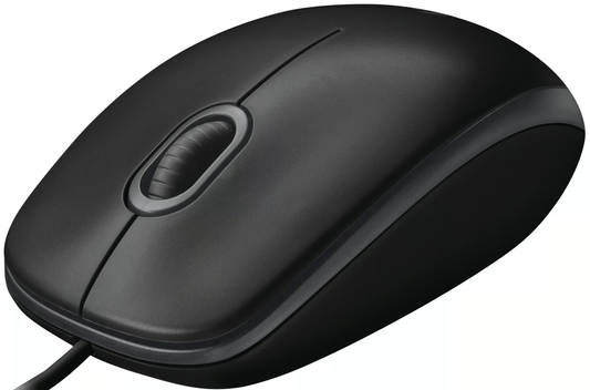 Mouse Wired USB Logitech B100, 1000DPI, Sort 910-003357