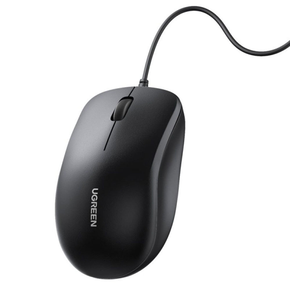 Mouse Wired USB UGREEN MU007, 1200DPI, 1,5m, Sort