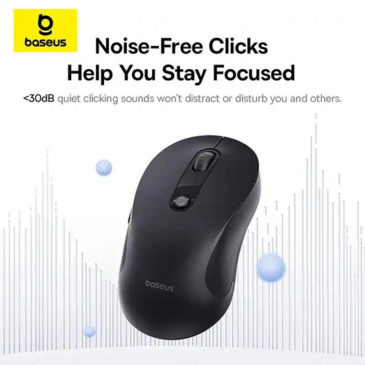 Trådløs mus Baseus F02, 1600DPI, BT / Wi-Fi, Sort B0203203
